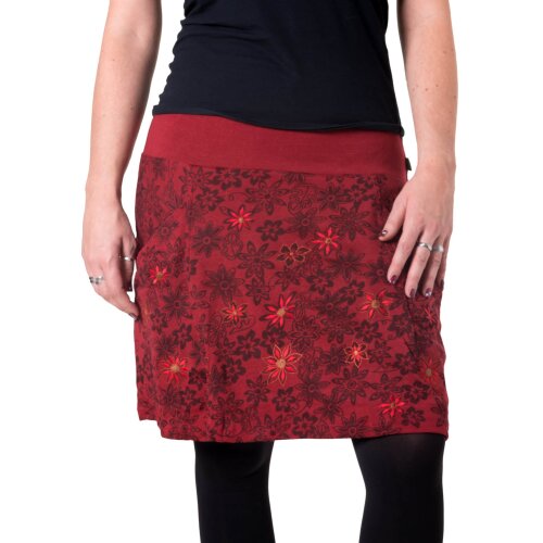 Vishes Mini Rock warmer Rock Winterrock bestickt bedruckt rot 40