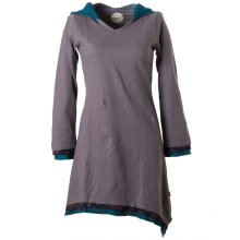 Vishes warmes Kleid Tunika Minikleid Zipfelkapuze Hoody...