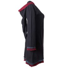 Vishes warmes Kleid Tunika Minikleid Zipfelkapuze Hoody...