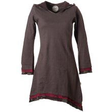Vishes warmes Kleid Tunika Minikleid Zipfelkapuze Hoody...