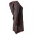 Vishes warmes Kleid Tunika Minikleid Zipfelkapuze Hoody Longshirt dunkelbraun 44