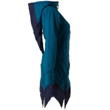 Vishes Jacke Zipfelkapuze Larp Mantel türkis-schwarz 38