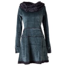 Vishes warmes Kleid Tunika Minikleid Samtshirt Hoody...