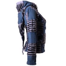 Vishes Jacke bestickt Patchwork Jacke Zipfelkapuze...