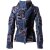 Vishes Jacke bestickt Patchwork Jacke Zipfelkapuze grau-schwarz 40