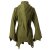 Vishes Patchwork Jacke FLeece Zipfelkapuze Hoodie olive 44
