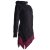 Vishes Jacke Zipfelkapuze Larp Mantel schwarz-rot 38