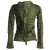 Vishes Jacke bedruckt Hippie Jacke Elfenjacke Zipfelkapuze olive 40