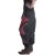 Vishes Haremshose Goa Hose Pluderhose Unisex Pumphose warm schwarz-rot 42
