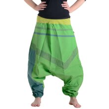 Vishes Haremshose Patchworkhose mit Druck und Stickereien...