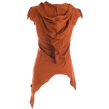 Vishes Zipfelshirt Lagenlook Zipfelkapuze Hoodie orange...