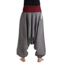 Vishes Haremshose Pluderhose mit einfarbigem Bund 36 bis...
