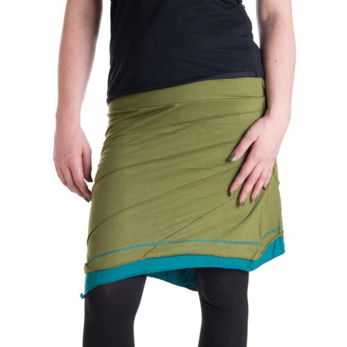 Vishes Mini Rock Lagenlook Goa Rock Elfen Larp Fairy Skirt Hippie olive 40