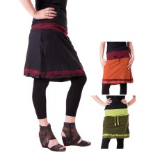 Vishes Kurzer Lagenlook Rock aus Baumwolle - mit Taschen...