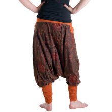 Vishes Bestickte Baumwoll Blumen Haremshose mit tiefem...