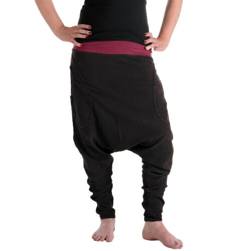 Vishes Haremshose Stiefelhose Pluderhose schwarz 36