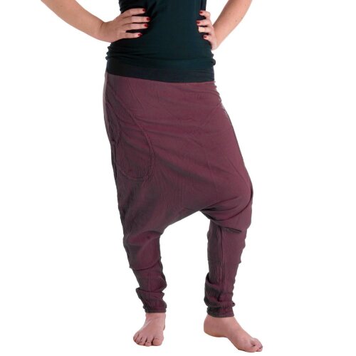 Vishes Haremshose Stiefelhose Pluderhose dunkelrot 36