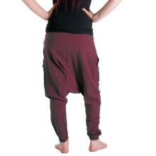Vishes Haremshose Stiefelhose Pluderhose dunkelrot 36
