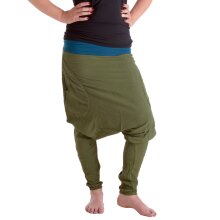 Vishes Haremshose Stiefelhose Pluderhose olivegrün 42