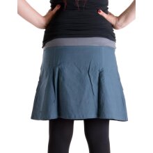 Vishes bestickter Mini Rock Hippie Boho grau 34/36