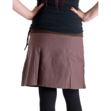 Vishes bestickter Mini Rock Hippie Boho braun 42