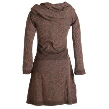 Vishes Bedrucktes Kleid aus Baumwolle mit Schalkragen...