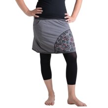 Vishes Mini Rock bestickt Goa Rock Hippie Cacheur grau 34/36