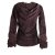 Vishes Samtjacke Hoodie Elfenjacke Samt Hoody braun 40