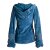 Vishes Samtjacke Hoodie Elfenjacke Samt Hoody türkis 42/44