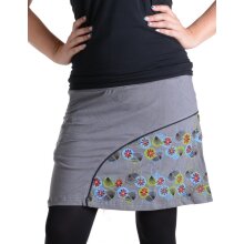 Vishes Mini Rock bestickt Goa Rock Hippie Cacheur grau 42