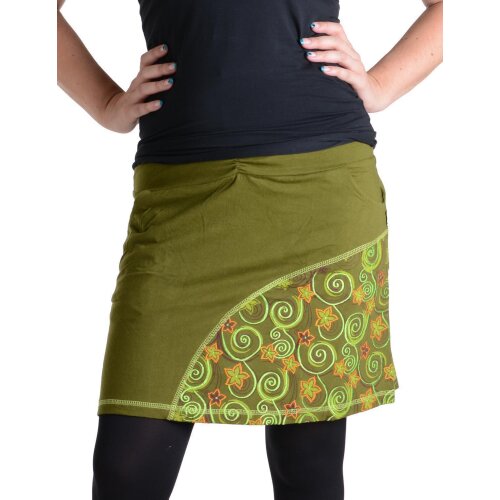 Vishes Mini Rock bestickt Goa Rock Hippie Cacheur olive 38