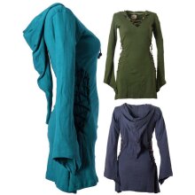 Vishes Elfenkleid mit Zipfelkapuze und Bändern zum...