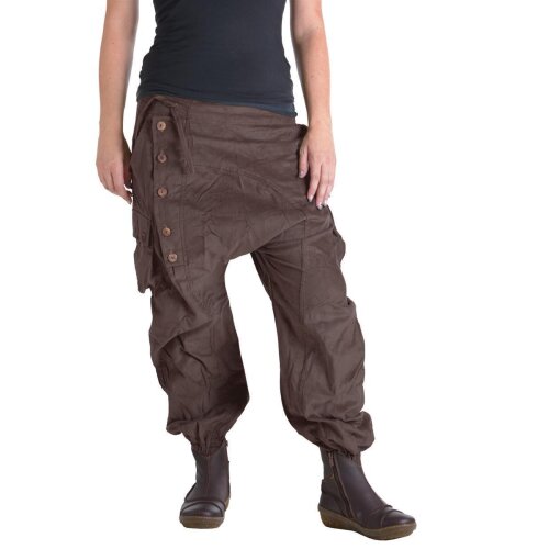 Vishes Cordhose Haremshose warm dunkelbraun 36-38