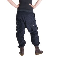 Vishes Cordhose Haremshose warm Schwarzblau 40