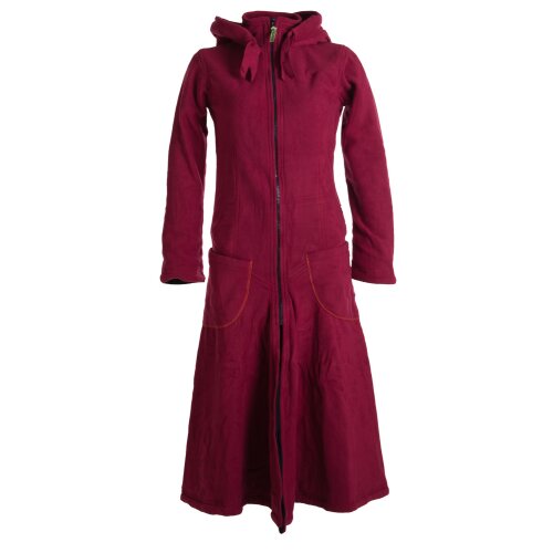 Vishes warmer Wintermantel Fleece Mantel Larp dunkelrot 44