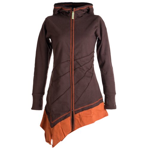 Vishes Jacke Zipfelkapuze Larp Mantel dunkelbraun 40