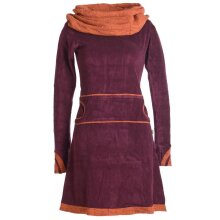 Vishes warmes Kleid Tunika Minikleid Samtshirt Hoody...