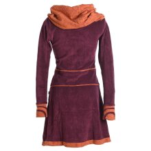 Vishes warmes Kleid Tunika Minikleid Samtshirt Hoody...