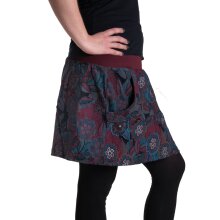 Vishes Warmer Damen Winterrock Taschenrock aus Fleece...