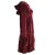 Vishes warmes Kleid Tunika Minikleid Samtshirt Hoody Longshirt dunkelrot 36-38