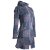 Vishes Mantel Jacke Cutwork Fleece warme Jacke grau 38