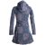 Vishes Mantel Jacke Cutwork Fleece warme Jacke grau 42