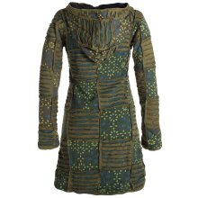 Vishes Mantel Jacke Cutwork Fleece warme Jacke olive 34