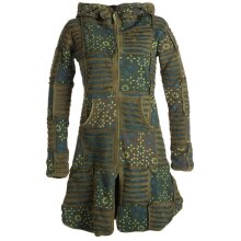 Vishes Mantel Jacke Cutwork Fleece warme Jacke olive 40-42