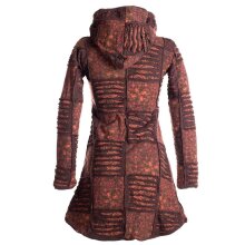 Vishes Mantel Jacke Cutwork Fleece warme Jacke braun 38