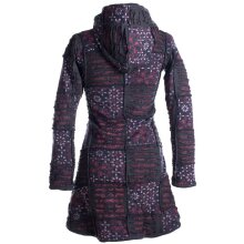 Vishes Mantel Jacke Cutwork Fleece warme Jacke schwarz 44