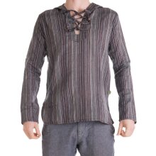 Vishes - Herren Kurta Langarm Baumwollhemd Fischerhemd...