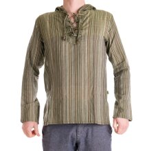 Vishes - Herren Kurta Langarm Baumwollhemd Fischerhemd...