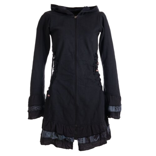 Vishes Zipfelkapuze Jacke Elfenjacke Larp Hippie UNIKAT schwarz 40