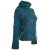 Vishes Jacke bestickt Patchwork Jacke Zipfelkapuze türkis-rosa 34